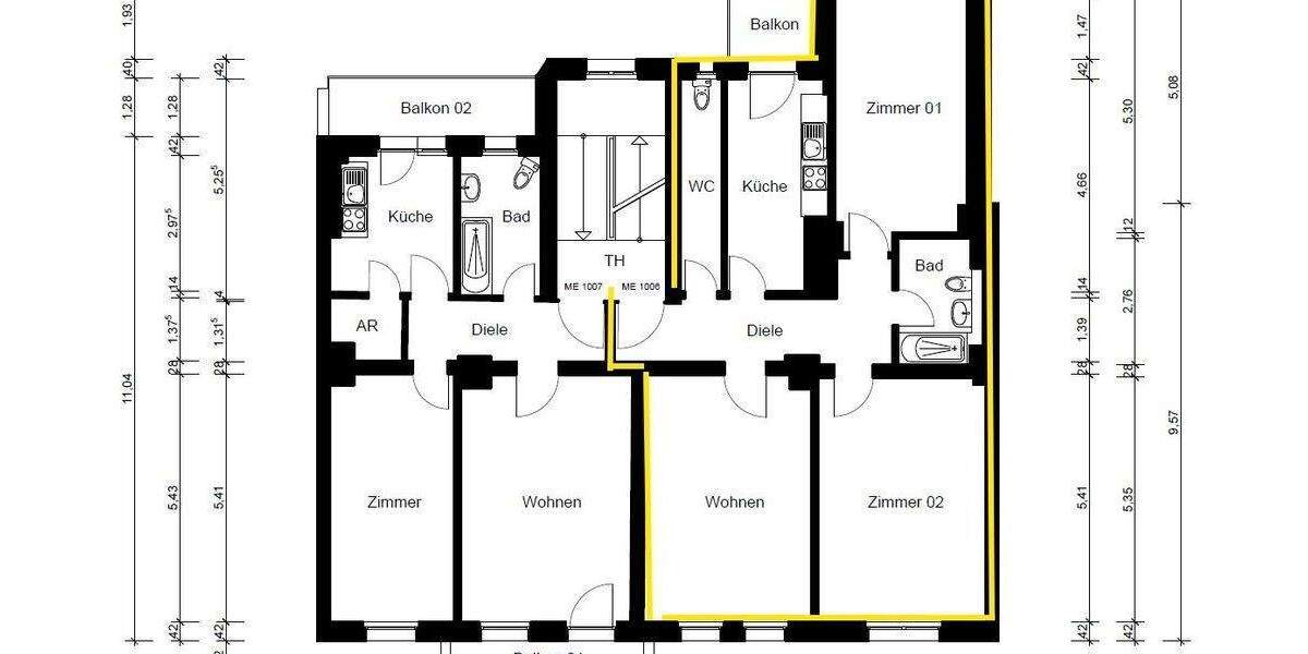 Etagenwohnung Nürnberg Gostenhof - 3 Zimmer, 84 m&sup2;, 379.000&euro; | Angebot:25880068