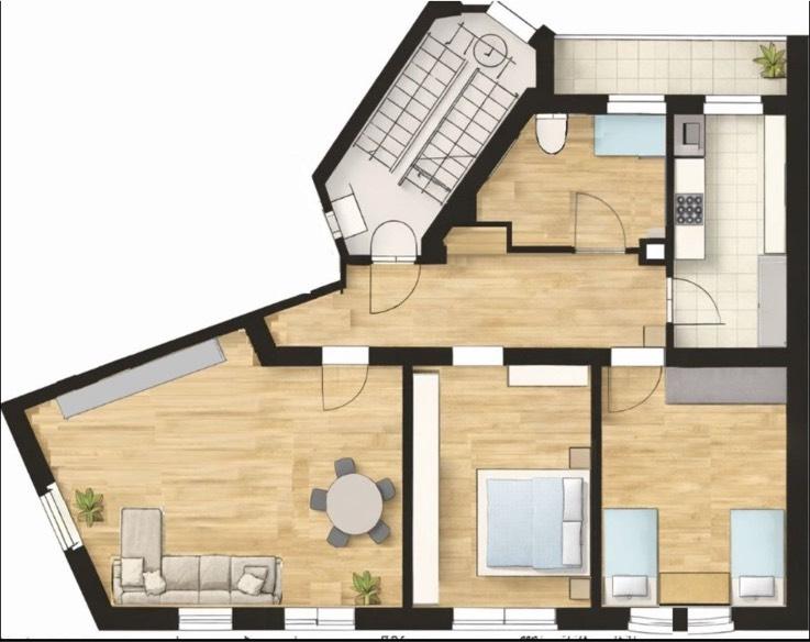 Etagenwohnung Nürnberg Rabus - 3 Zimmer, 91 m&sup2;, 339.000&euro; | Angebot:25344003