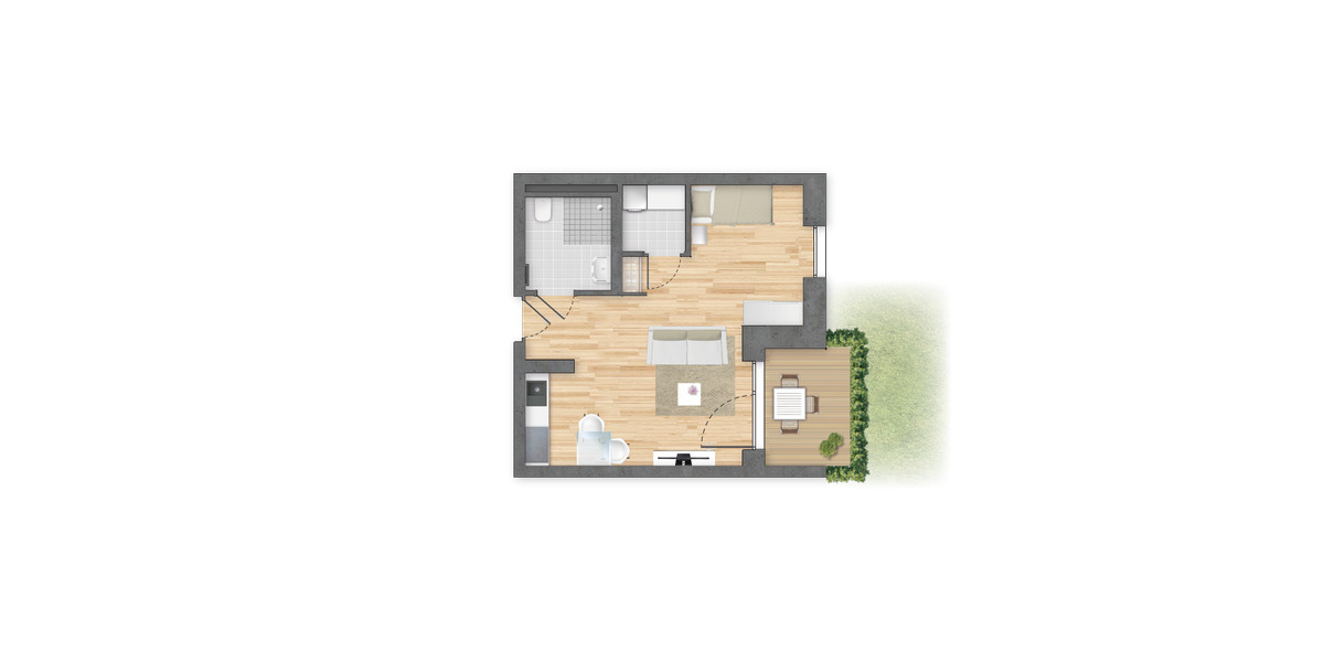 Etagenwohnung Erlangen Bruck - 1 Zimmer, 50 m&sup2;, 690&euro; | Angebot:23727053