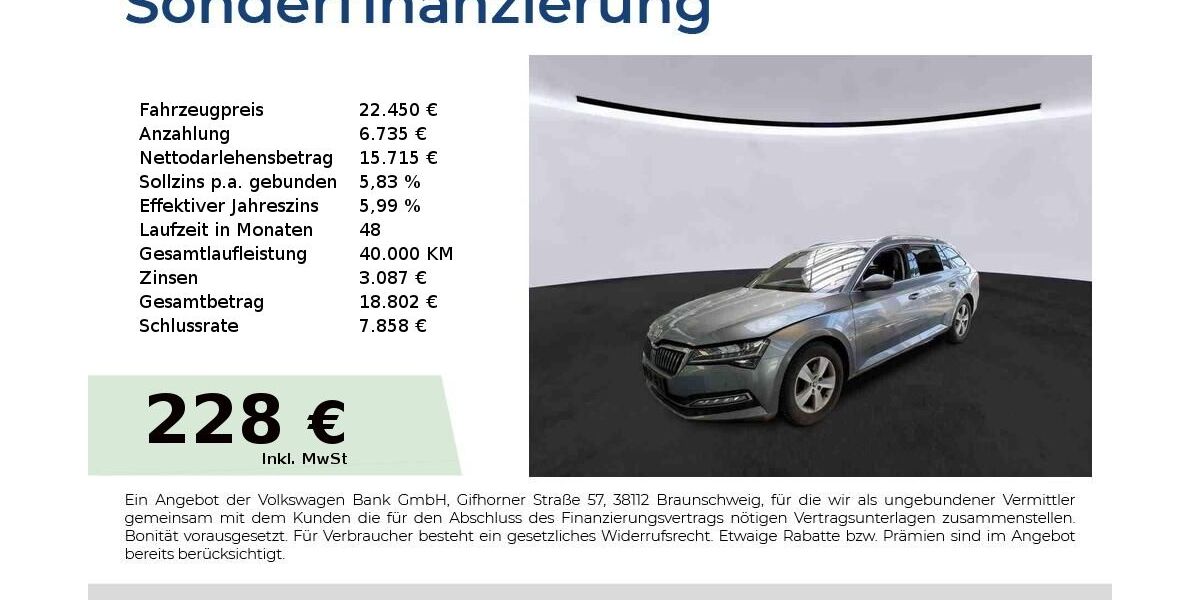 Skoda Superb 121.050 km 22.450 &euro; Nürnberg 90431