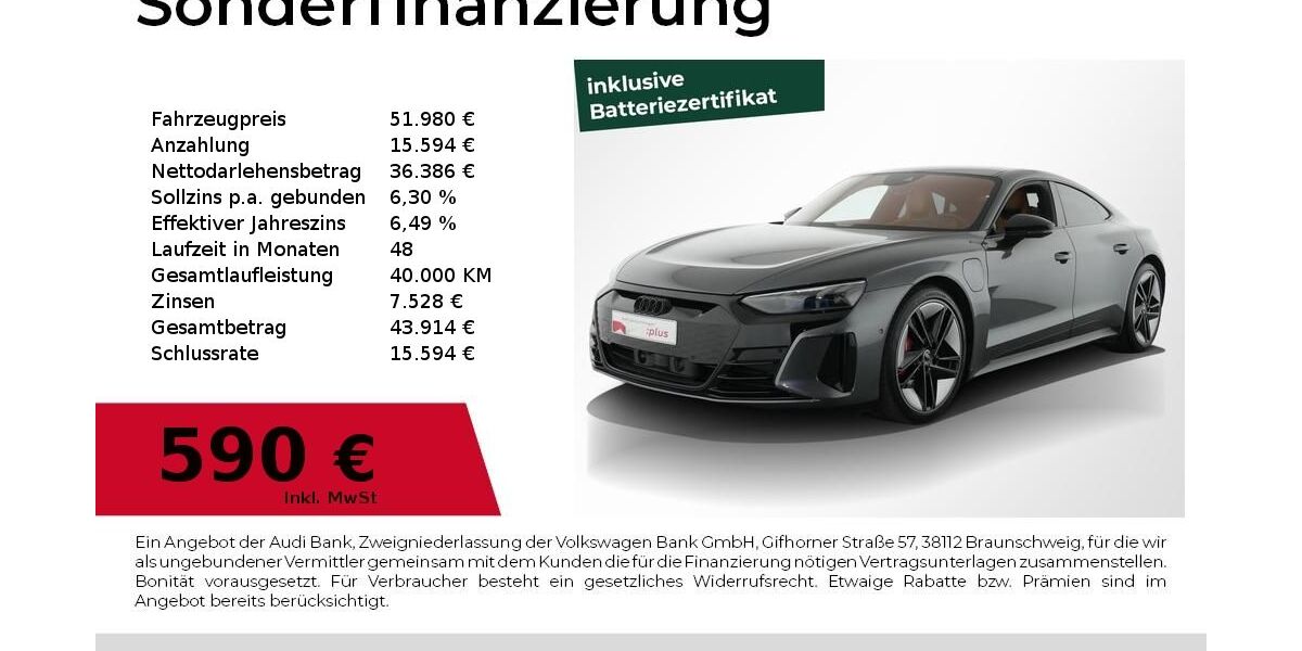 Audi RS e-tron GT 81.300 km 51.980 &euro; Nürnberg 90411