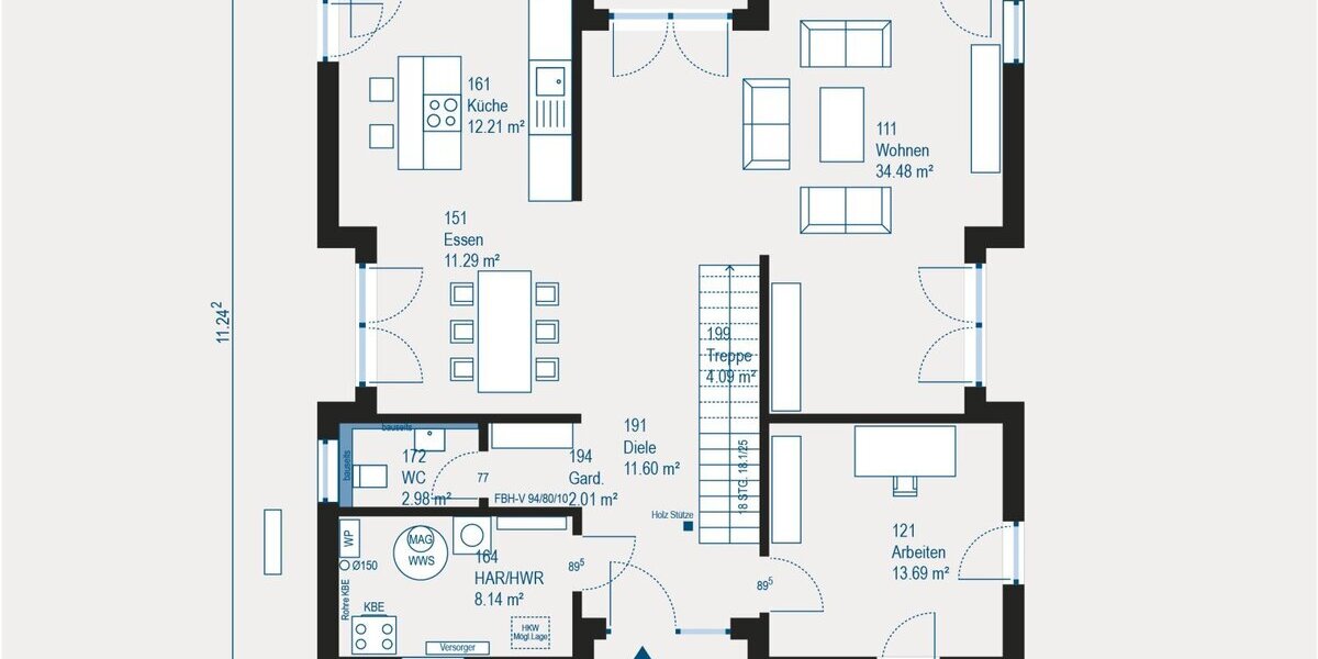 Moderne Villa in Herzogenaurach - Ihr individuelles Fertighausprojekt - Villa Herzogenaurach | Angebot:27480014