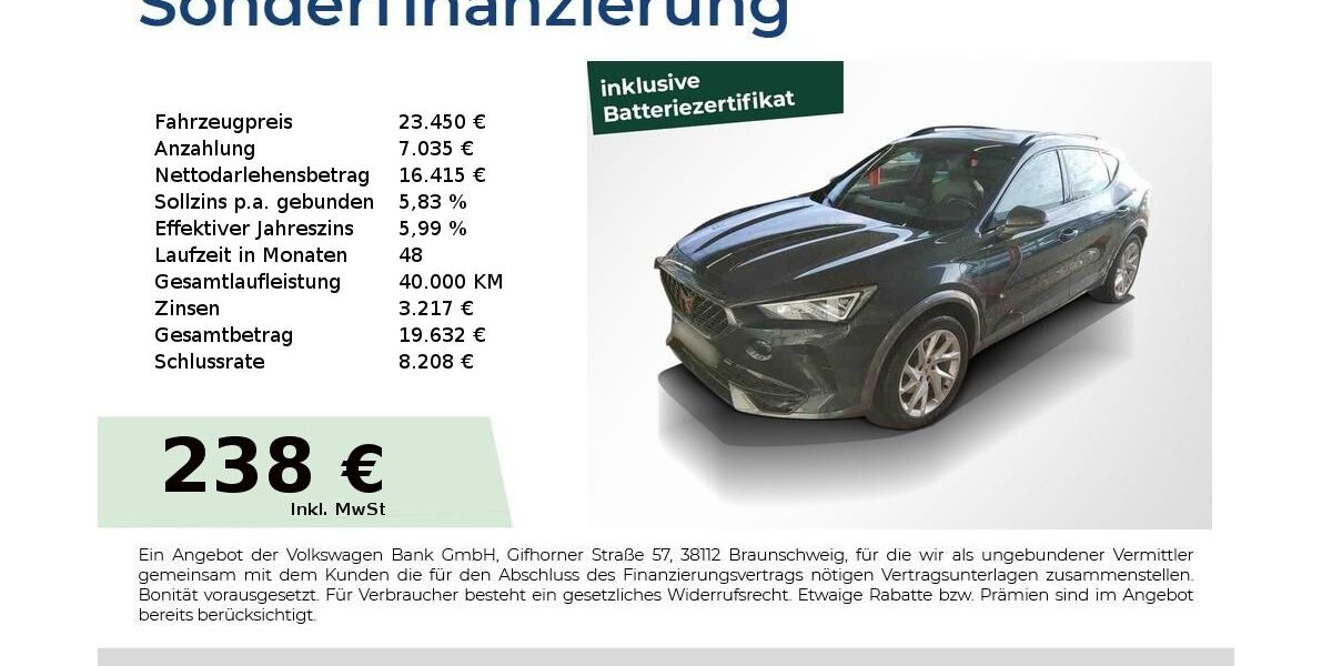 Cupra Formentor 35.750 km 23.450 &euro; Nürnberg 90431