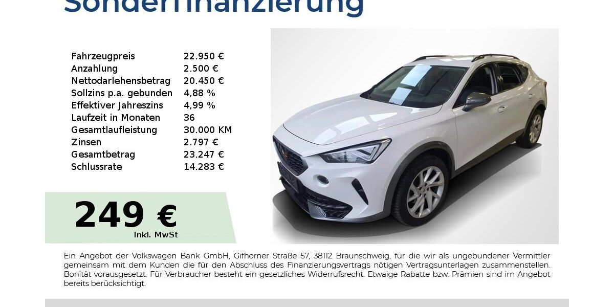 Cupra Formentor 39.650 km 22.950 &euro; Lauf an der Pegnitz 91207