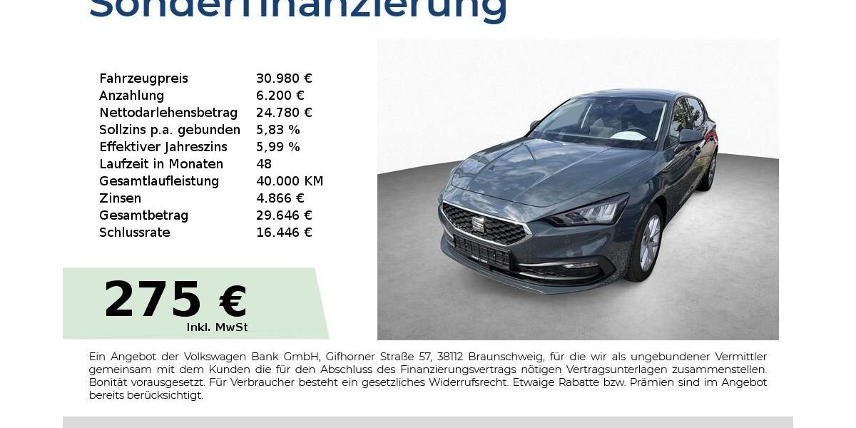 Seat Leon 9.990 km 30.980 &euro; Schwabach 91126