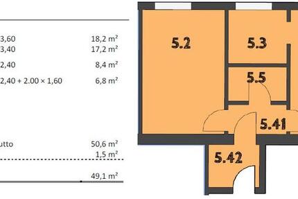 Wohnung Fürth Südstadt - 2 Zimmer, 50 m&sup2;, 148.500&euro; | Angebot:26823808
