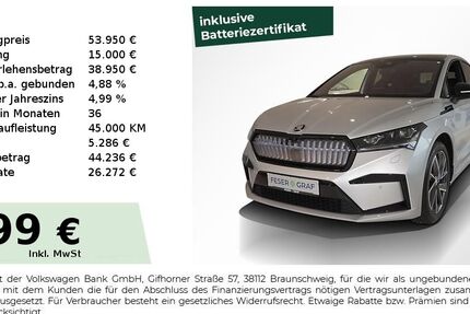 Skoda Enyaq 9.750 km 47.950 &euro; Lauf an der Pegnitz 91207