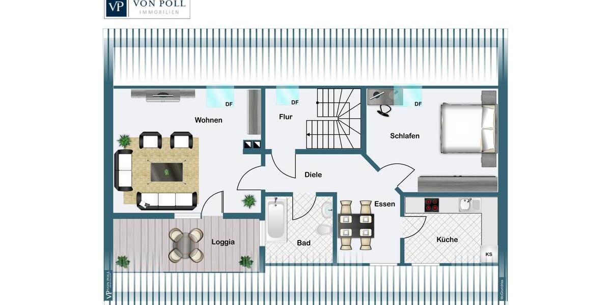 Dachgeschoßwohnung Erlangen Alterlangen - 2 Zimmer, 71 m&sup2;, 923&euro; | Angebot:25182141