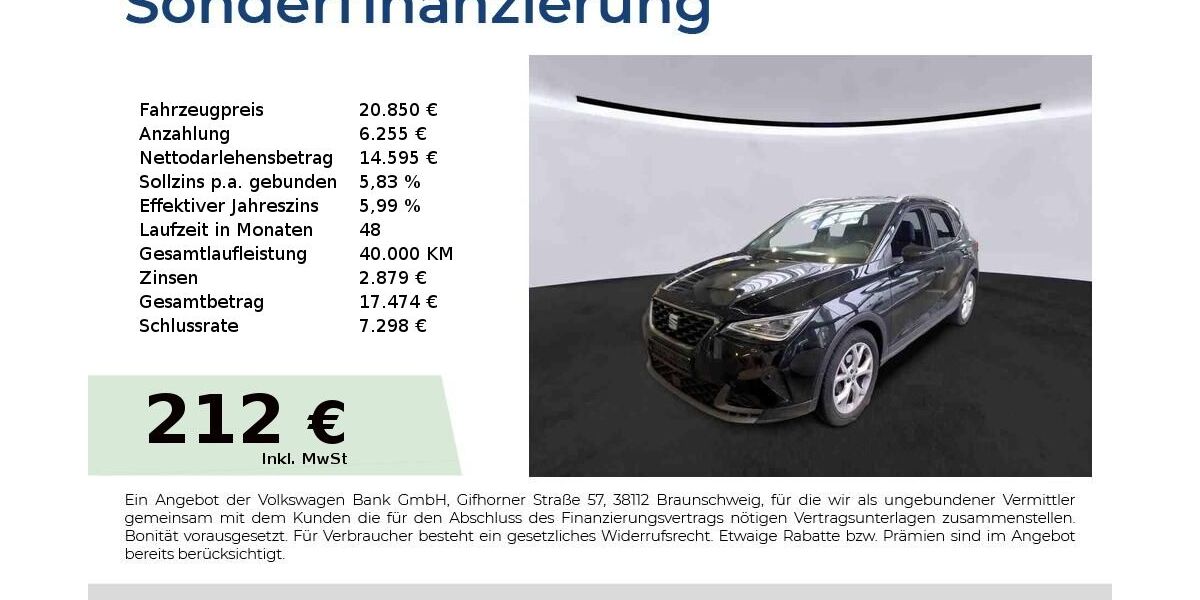 Seat Arona 51.250 km 20.850 &euro; Nürnberg 90431