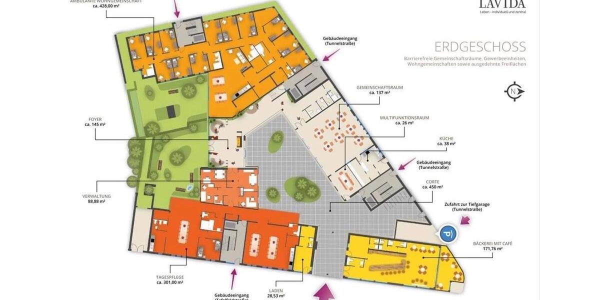 Etagenwohnung Nürnberg Gibitzenhof - 1.5 Zimmer, 51 m&sup2;, 765&euro; | Angebot:25829302