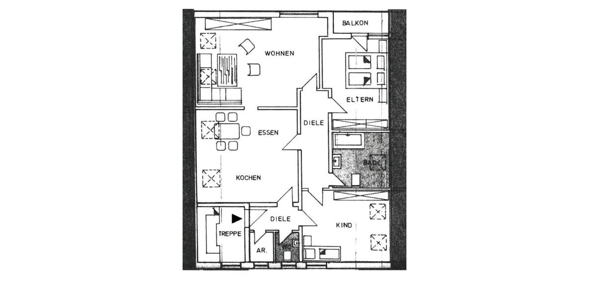 Dachgeschoßwohnung Nürnberg Gibitzenhof - 3.5 Zimmer, 100 m&sup2;, 900&euro; | Angebot:26416477
