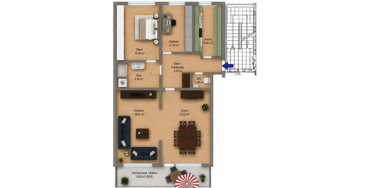 Einfamilienhaus Nürnberg Erlenstegen - 4 Zimmer, 95 m&sup2;, 1.512&euro; | Angebot:26637691