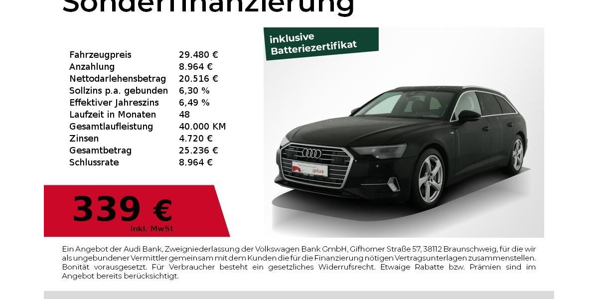 Audi A6 95.900 km 29.480 &euro; Nürnberg 90411
