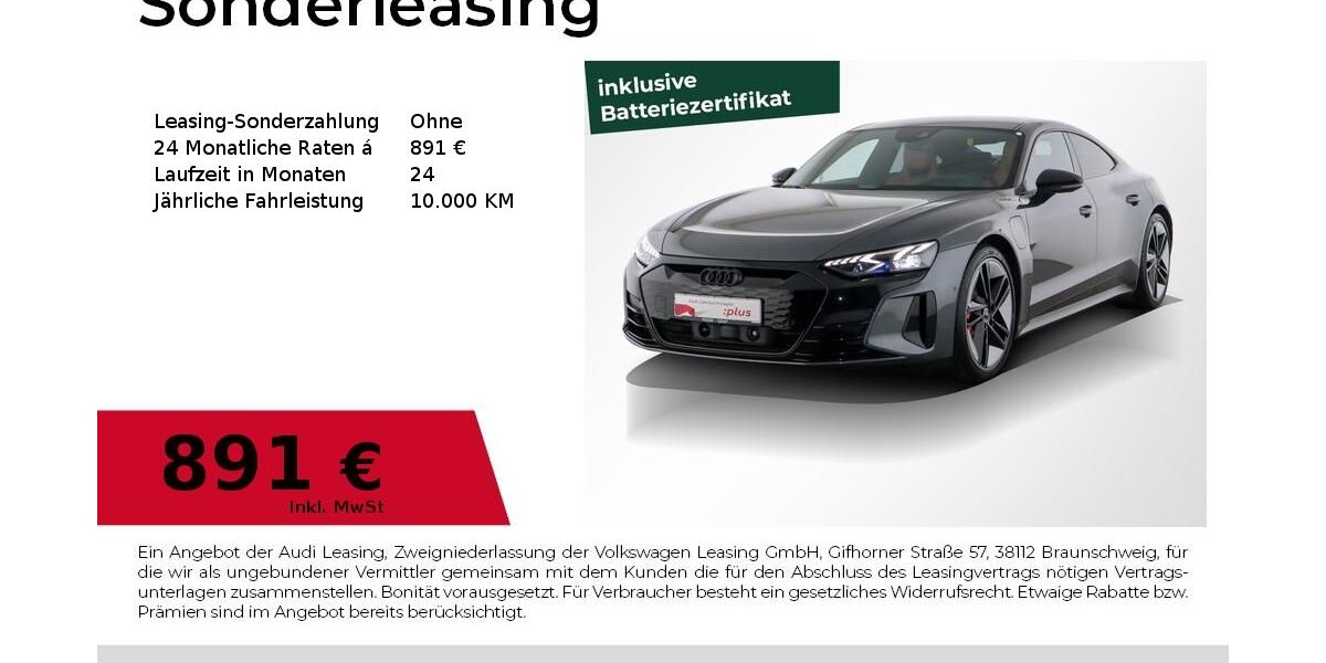 Audi RS e-tron GT 75.018 km 62.480 &euro; Nürnberg 90441