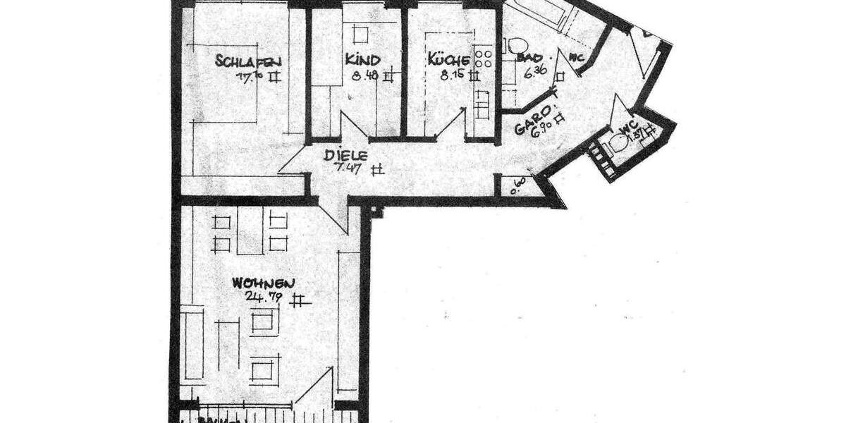 Etagenwohnung Nürnberg Steinbühl - 3 Zimmer, 82 m&sup2;, 299.000&euro; | Angebot:25914262