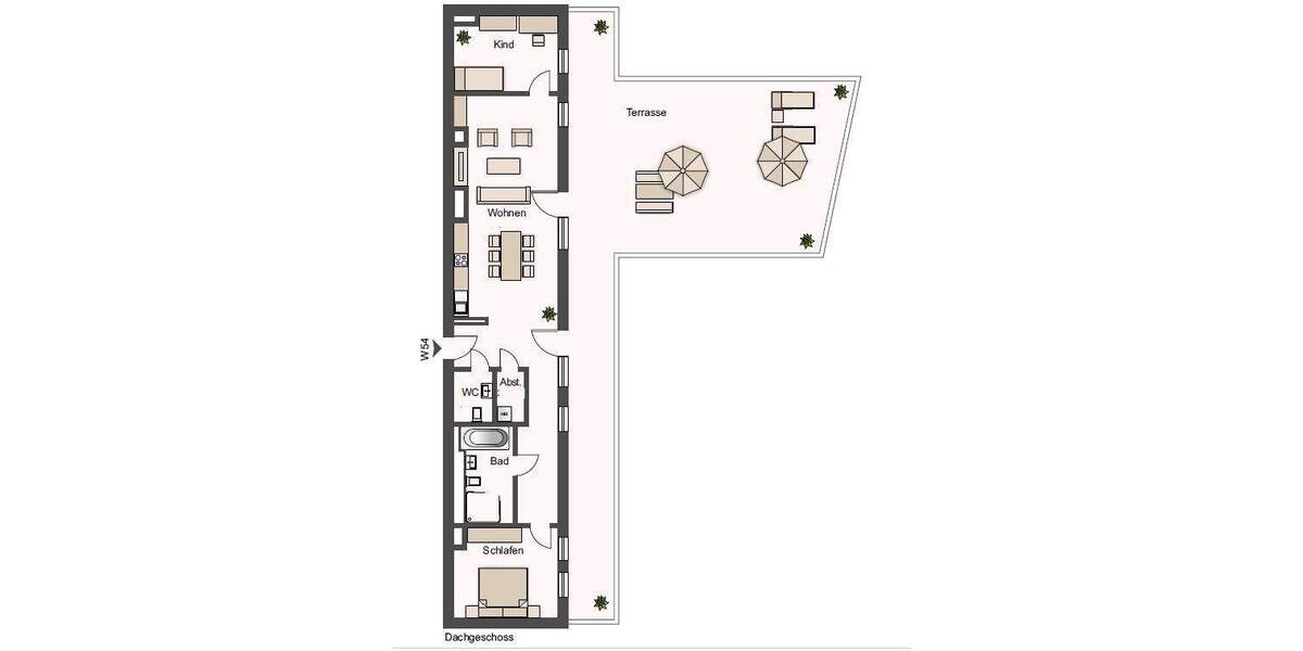Etagenwohnung Nürnberg St Leonhard - 3 Zimmer, 130 m&sup2;, 1.825&euro; | Angebot:25683954