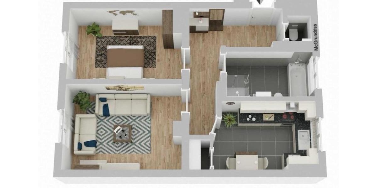 Erdgeschoßwohnung Nürnberg Erlenstegen - 2 Zimmer, 65 m&sup2;, 1.100&euro; | Angebot:25760342