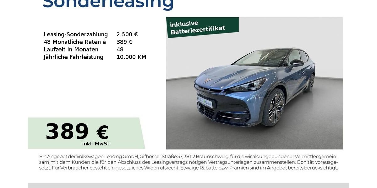 Cupra Tavascan 12.500 km 46.480 &euro; Fürth 90763