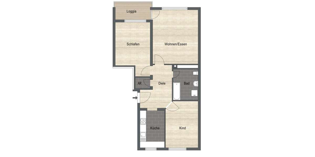 Etagenwohnung Nürnberg Gibitzenhof - 3 Zimmer, 81 m&sup2;, 326.500&euro; | Angebot:25823174