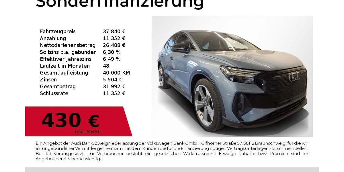 Audi Q4 e-tron 43.800 km 36.680 &euro; Nürnberg 90411