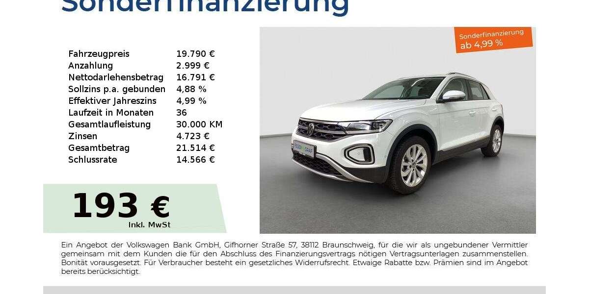VW T-Roc 42.896 km 19.290 &euro; Fürth 90763