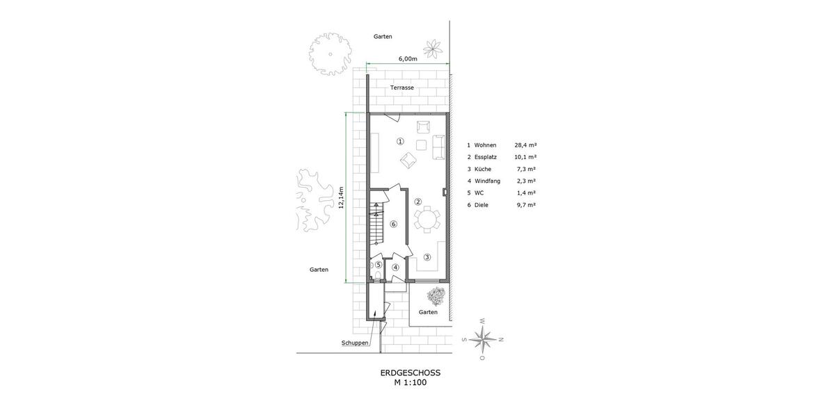 Reihenhaus Altdorf bei Nürnberg - 4 Zimmer, 117 m&sup2;, 392.000&euro; | Angebot:25269125