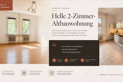 Wohnung Nürnberg Steinbühl - 2 Zimmer, 64 m&sup2;, 219.000&euro; | Angebot:26306370