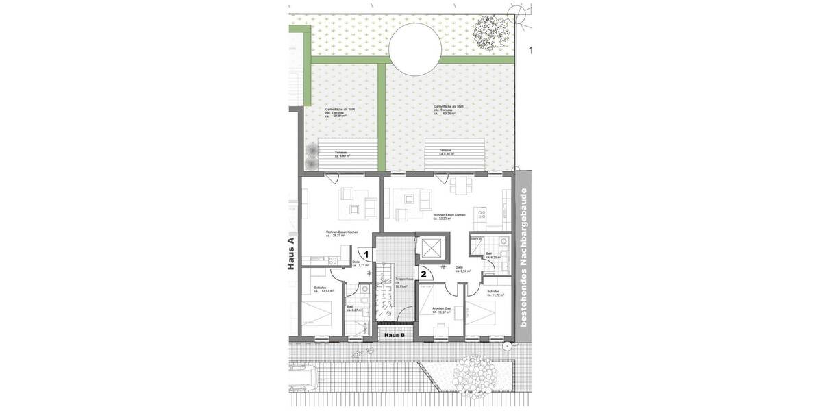 Etagenwohnung Fürth Südstadt - 3 Zimmer, 63 m&sup2;, 419.000&euro; | Angebot:26257636
