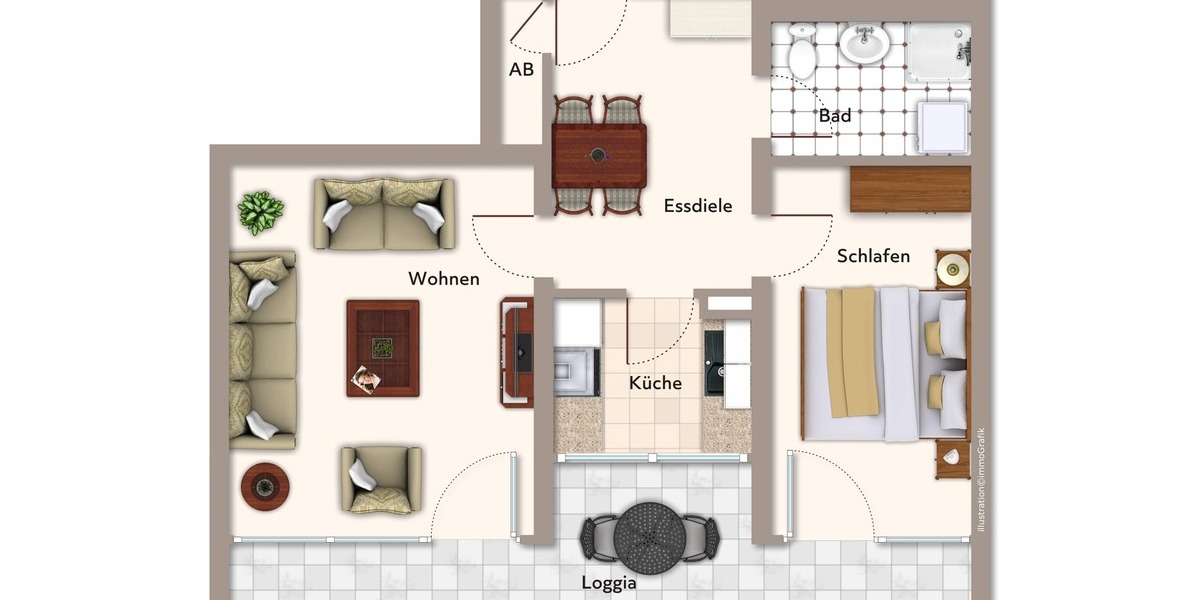 Etagenwohnung Erlangen Büchenbach - 2 Zimmer, 54 m&sup2;, 170.000&euro; | Angebot:25671194