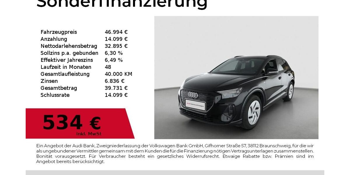 Audi Q4 e-tron 4.009 km 44.980 &euro; Nürnberg 90411