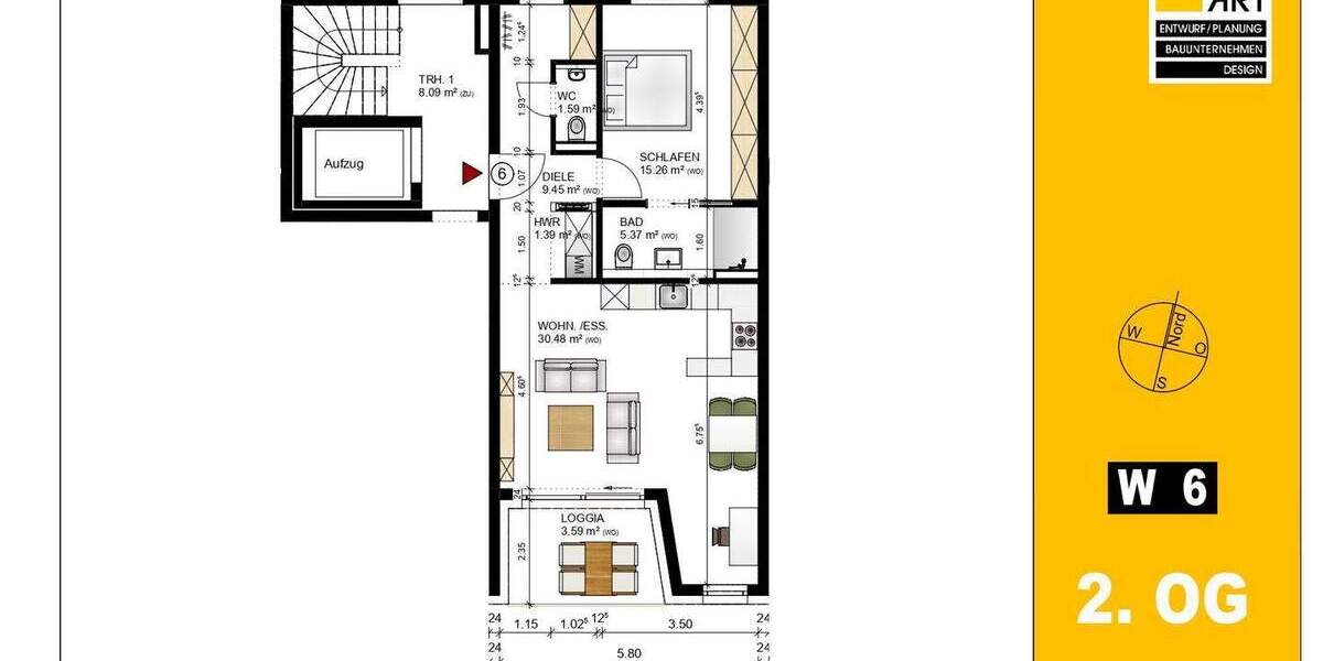 Etagenwohnung Fürth Südstadt - 2 Zimmer, 67 m&sup2;, 454.700&euro; | Angebot:25928803