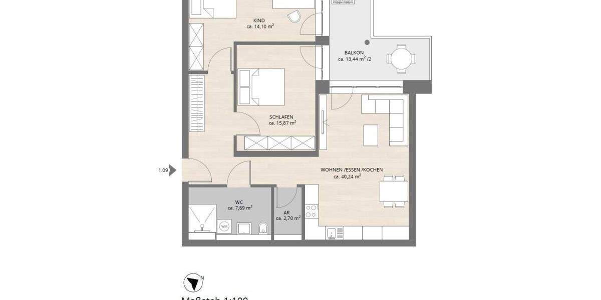 Etagenwohnung Fürth Innenstadt - 3 Zimmer, 85 m&sup2;, 1.585&euro; | Angebot:25683950