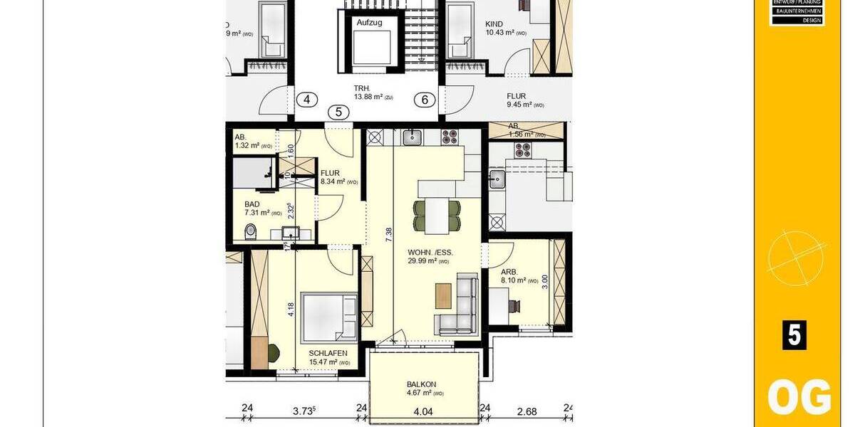 Etagenwohnung Nürnberg Großgründlach - 2 Zimmer, 75 m&sup2;, 500.760&euro; | Angebot:26026420