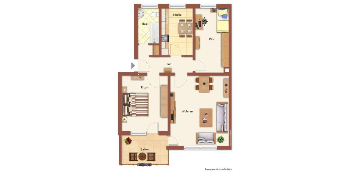 Etagenwohnung Erlangen Sieglitzhof - 3 Zimmer, 81 m&sup2;, 285.000&euro; | Angebot:26015810