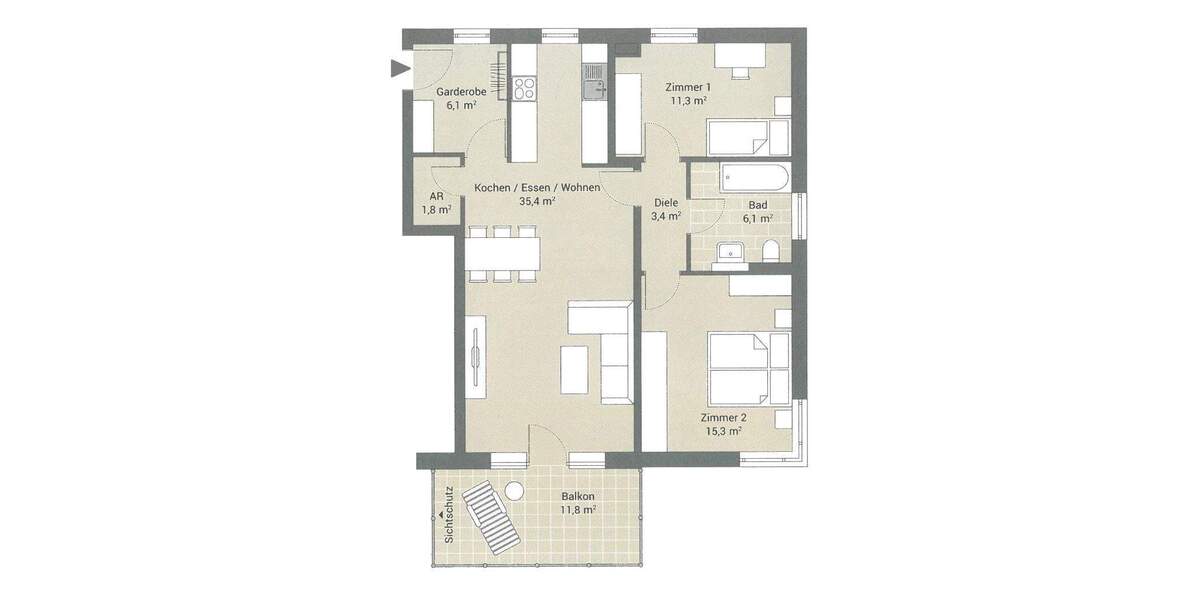 Etagenwohnung Zirndorf - 3 Zimmer, 85 m&sup2;, 399.000&euro; | Angebot:25704355