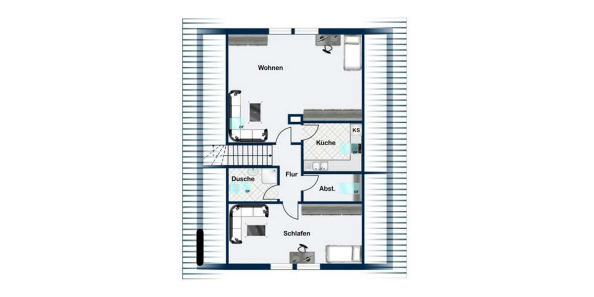 Dachgeschoßwohnung Weisendorf - 2 Zimmer, 66 m&sup2;, 600&euro; | Angebot:25770882
