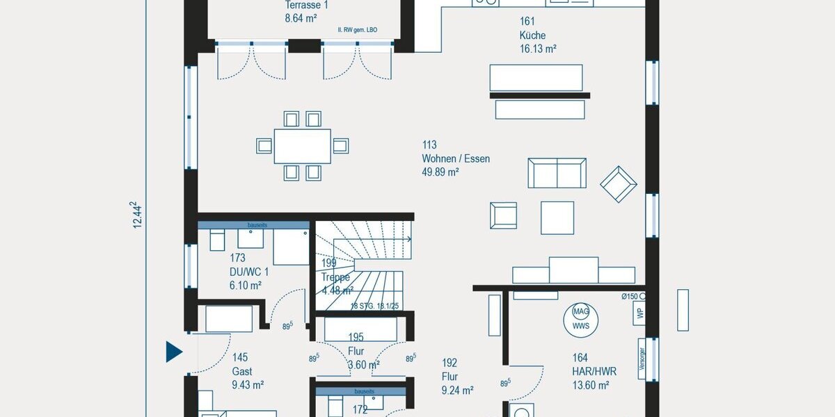 Exklusive Stadtvilla in Leerstetten - Individuell geplant, komfortabel gebaut - Villa Schwanstetten Leerstetten | Angebot:27473571
