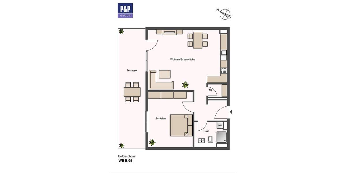 Etagenwohnung Fürth Innenstadt - 2 Zimmer, 66 m&sup2;, 1.126&euro; | Angebot:26791495