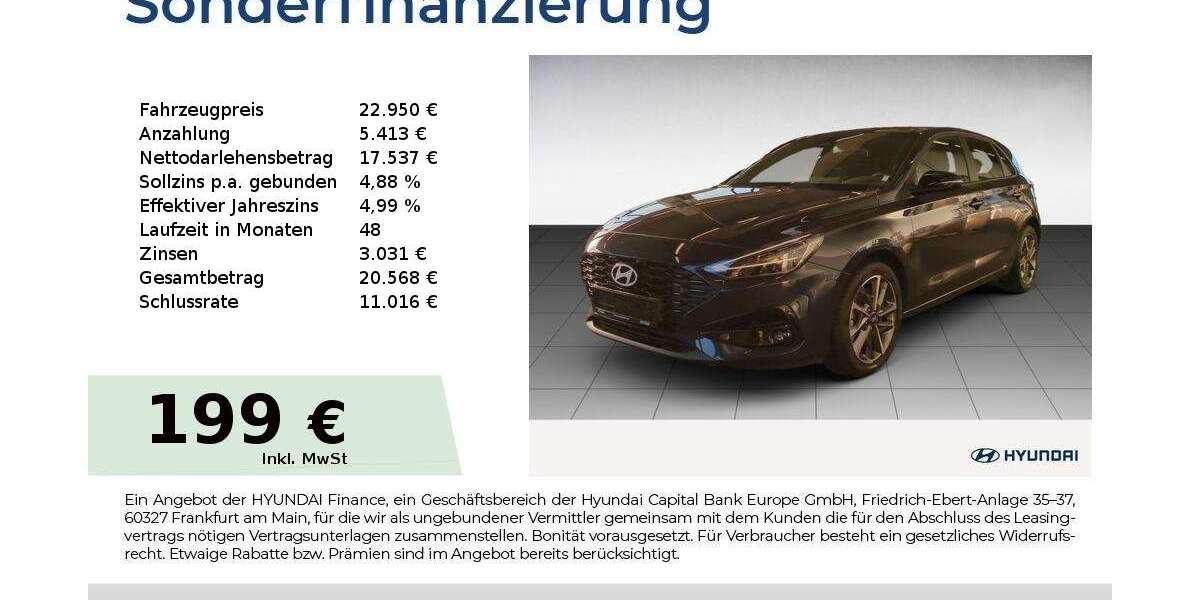 Hyundai i30 13.204 km 22.950 &euro; Fürth 90763