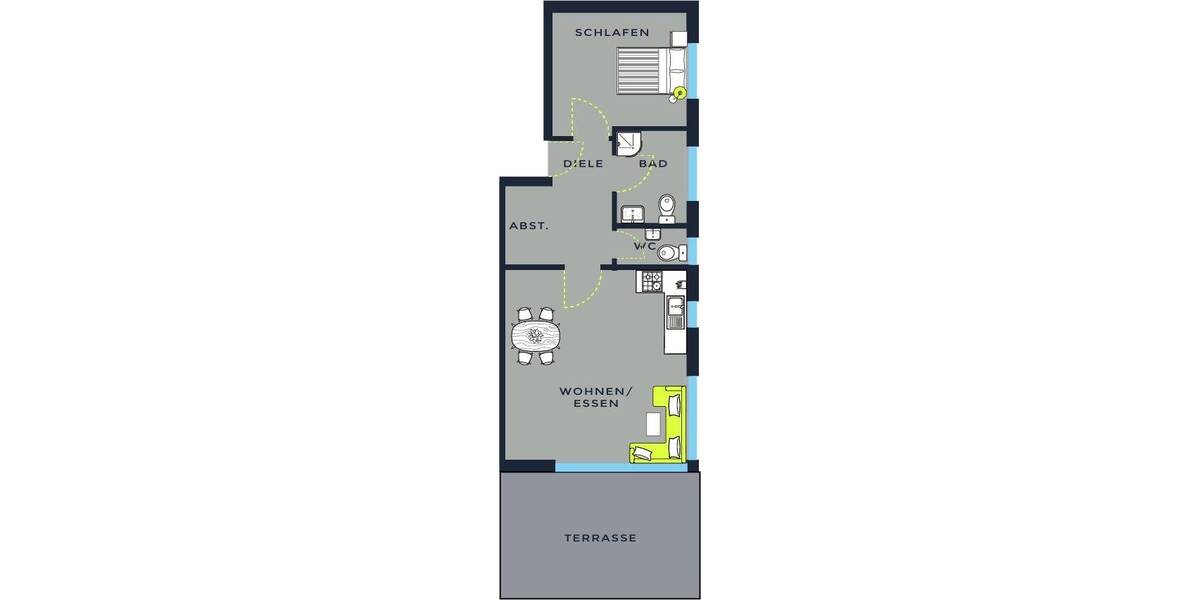 Etagenwohnung Nürnberg Kettelersiedlung - 2 Zimmer, 61 m&sup2;, 351.666&euro; | Angebot:25727756