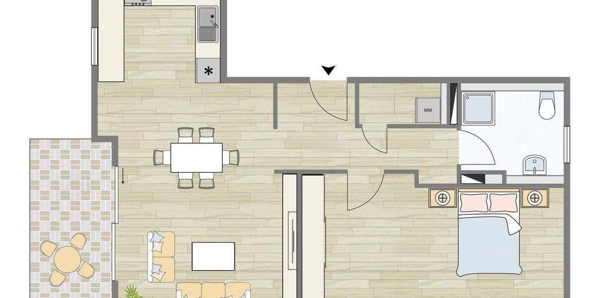 Etagenwohnung Nürnberg Gärten b Wöhrd - 3 Zimmer, 76 m&sup2;, 435.000&euro; | Angebot:25724204