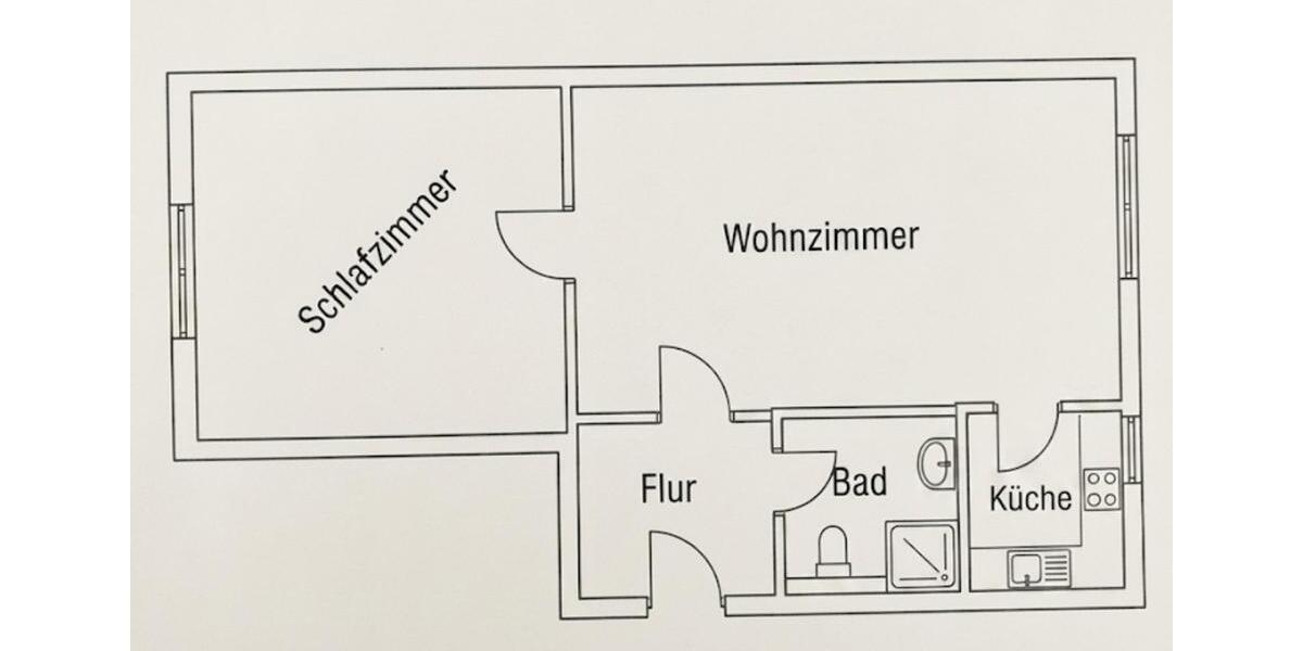 Etagenwohnung Erlangen Am Anger - 2 Zimmer, 44 m&sup2;, 165.000&euro; | Angebot:26837193