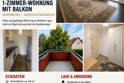 Wohnung Nürnberg Herrnhütte - 1 Zimmer, 43 m&sup2;, 185.000&euro; | Angebot:27461346