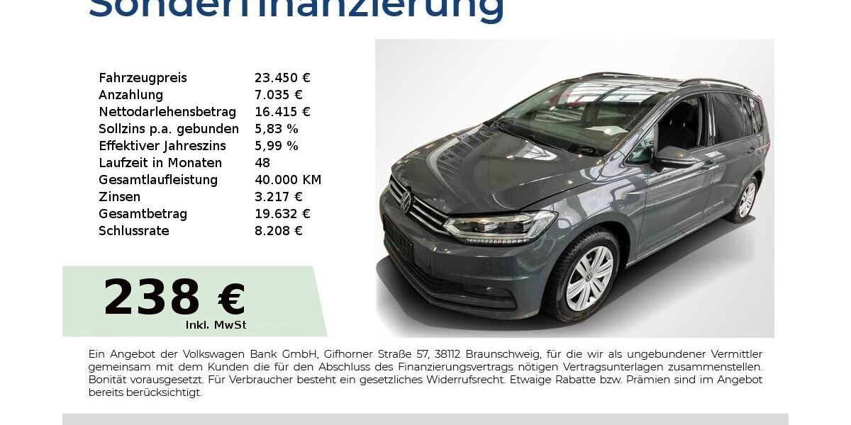 VW Touran 125.250 km 23.450 &euro; Nürnberg 90431