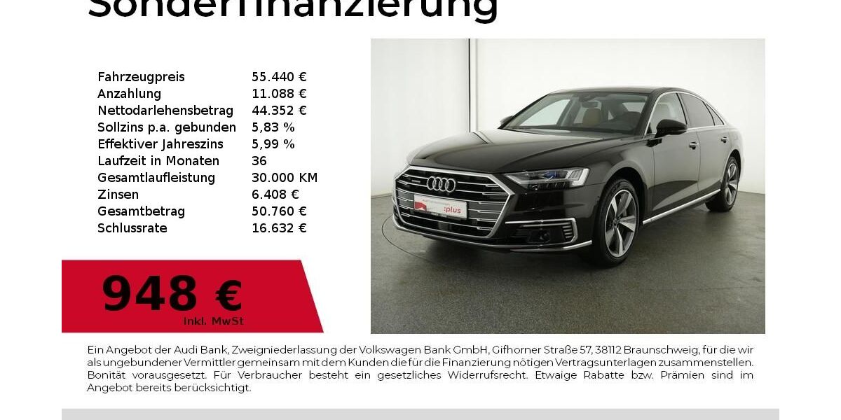 Audi A8 39.999 km 55.440 &euro; Nürnberg 90441
