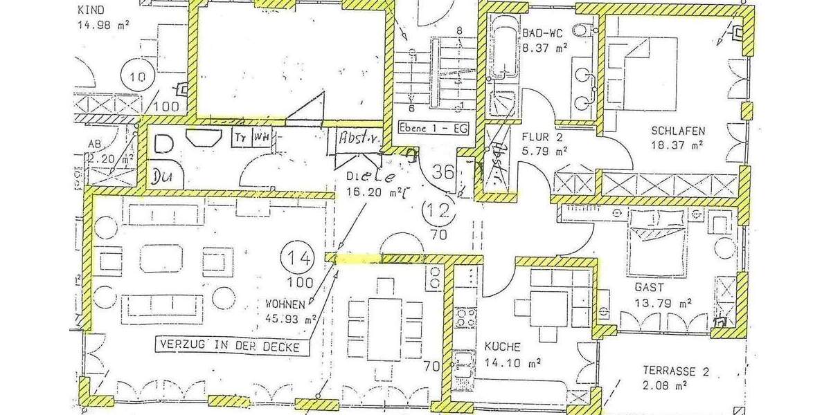 Etagenwohnung Nürnberg Gaismannshof - 4 Zimmer, 145 m&sup2;, 2.000&euro; | Angebot:25999687