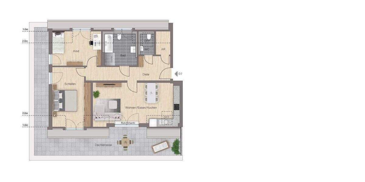 Etagenwohnung Roth - 3 Zimmer, 105 m&sup2;, 543.400&euro; | Angebot:25928640