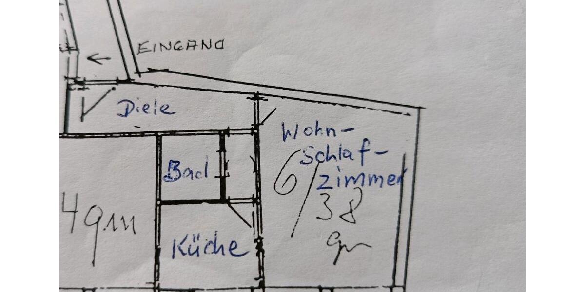 Etagenwohnung Nürnberg Hasenbuck - 1 Zimmer, 38 m&sup2;, 750&euro; | Angebot:26600685