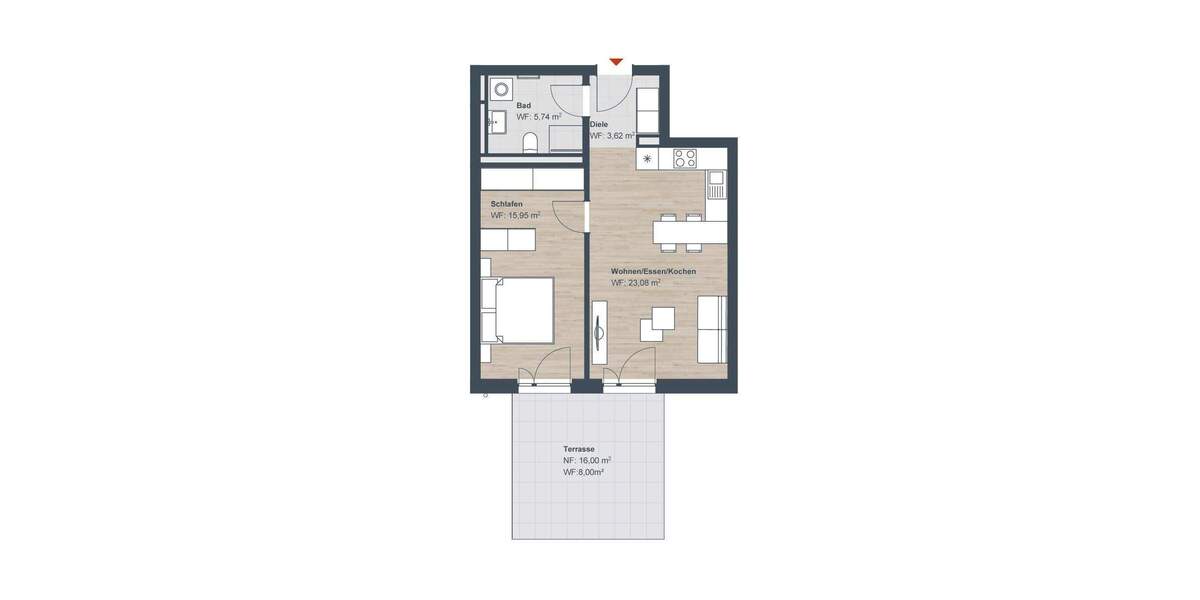 Etagenwohnung Röthenbach an der Pegnitz Röthenbach - 2 Zimmer, 56 m&sup2;, 329.923&euro; | Angebot:25985118