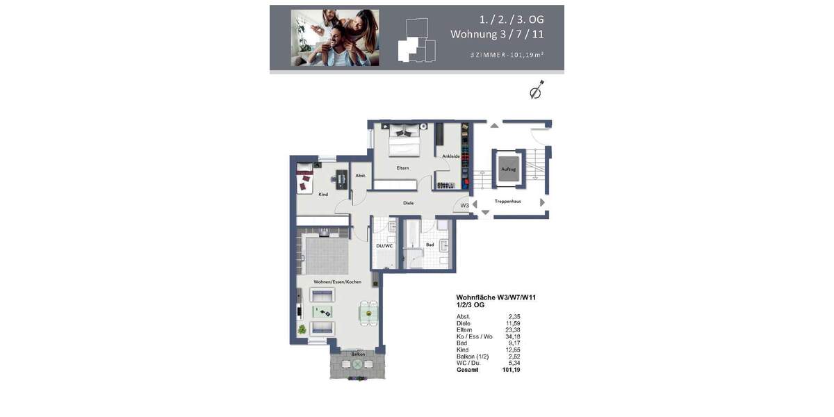 Etagenwohnung Nürnberg St Jobst - 3 Zimmer, 101 m&sup2;, 637.000&euro; | Angebot:25727762